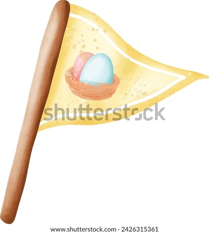 Easter flag, Cute Easter flag, egg  easter flag.