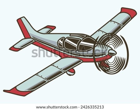 High-Flying Vector Aircraft Design Assets for T-Shirt, Mockup, Clip Art, Sticker, Logo, and Mascot