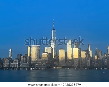 The Sparkle of Sunset over Downtown New York City