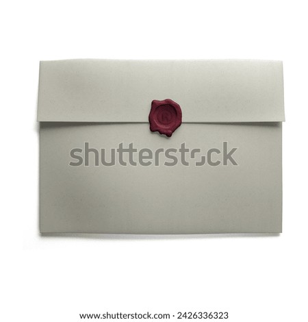 Creative concept blank simple envelope isolated on plain background , suitable for your element scenes.