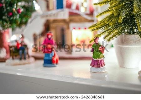 
Beautiful figurines illustrating the celebration of Christmas and the birth of Jesus Christ.