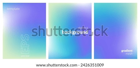 Collection abstract liquid background. Gradient mesh. Effect bright color blend. Blurred fluid colorful mix. Modern design template for web covers, ad banners, posters, brochures, flyers. Vector EPS Royalty-Free Stock Photo #2426351009