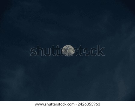 Full moon, Moon and Clouds, blue sky, Photo of the Moon at Praia da Pipa - RN, Brazil