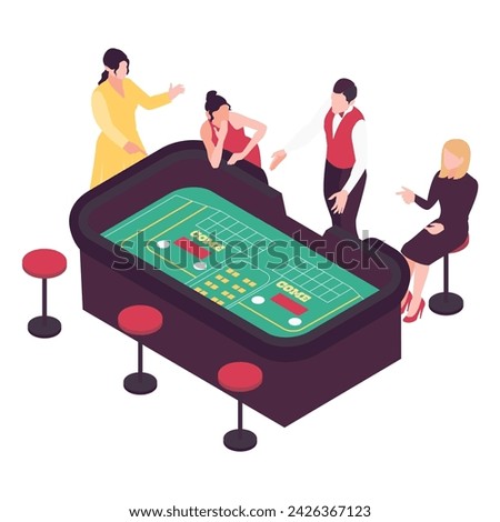 Casino illustration, clip art, flat vector