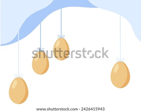 Easter Background with Eggs Decoration