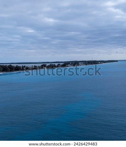 Aerial view of Bimini, Bahamas 