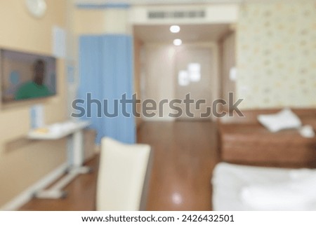 hospital room interior abstract blur for background