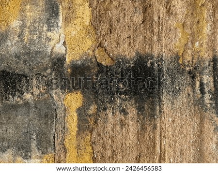 Abstract ancient stone texture tiles from church ruins depicting the decaying contour and streams in clay brown color. Good for mapping and texture. Graphic images, for wallpaper. No people.