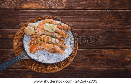 Pictured is cooked prawns.its look like very tasty.