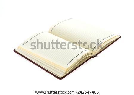Blank Note book isolated on white background