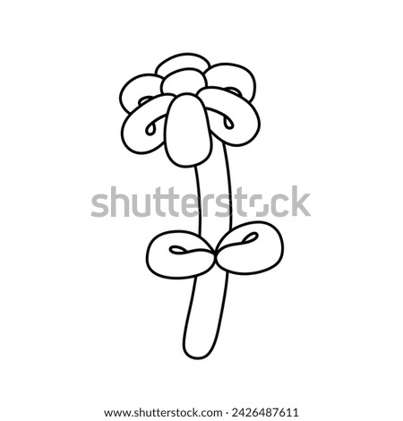 Balloon flower. Balloons flower isolated on white background. Entertainment equipment. Colorful drawing of inflatable toys made of twisted balloons