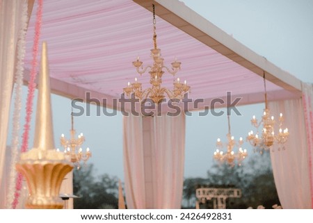 Beautiful romantic elegant wedding decor for a luxury dinner