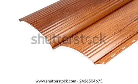 Blockhouse rails for fence colored colorful metal profile elements Royalty-Free Stock Photo #2426504675