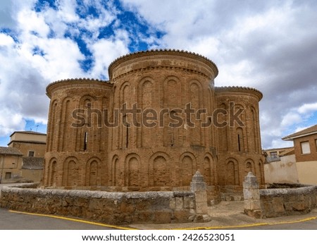 Tri Apse of the church of Santa Maria la Antigua (12th century). Villalpando, Zamora, Spain. Royalty-Free Stock Photo #2426523051