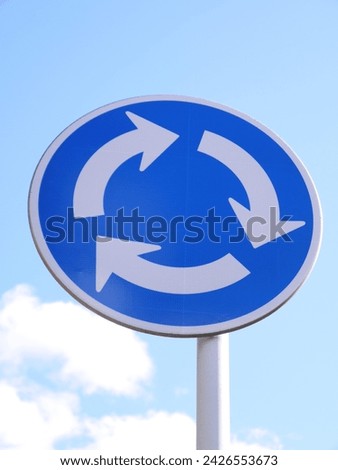 Japanese road sign, rotary sign