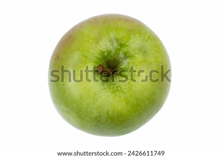 Fresh green apple isolated on white. With clipping path