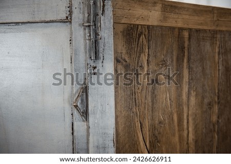 Wooden planks of two colors gray and brown