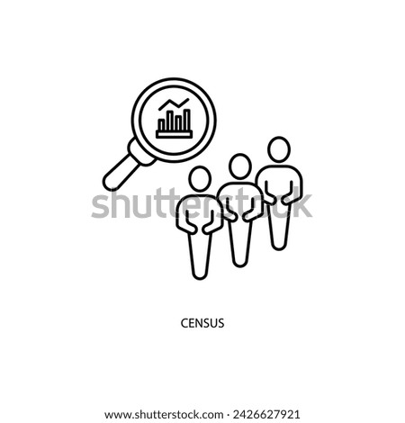 census concept line icon. Simple element illustration. census concept outline symbol design.