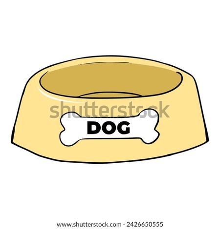 pet food container illustration Colored hand drawn	