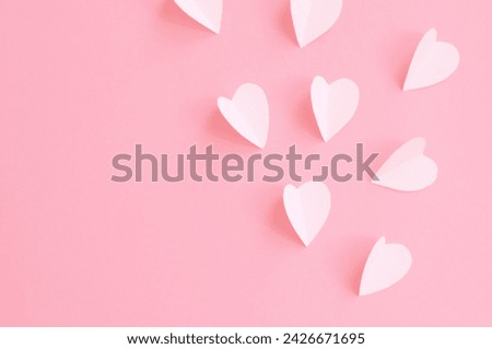 white paper hearts  - love background - happy valentines day background 