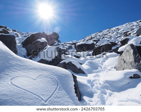 the picture of beautiful white snow in the hills 