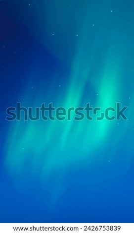 very beautiful colorful illustration of the aurora