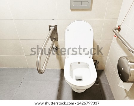 disabled toilet isolated on background