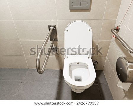 disabled toilet isolated on background