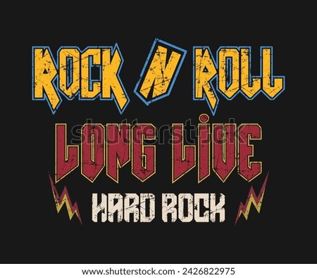 Rock and roll vintage t shirt design wing vector artwork for poster, sticker, fashion and others Print-3