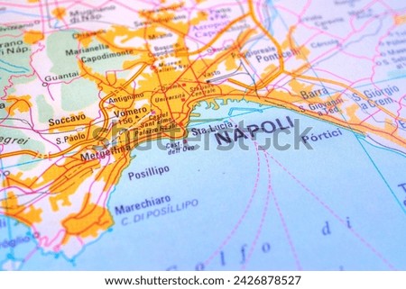 Map of Naples, Italy, world tourism, travel destination, world travel and economy
