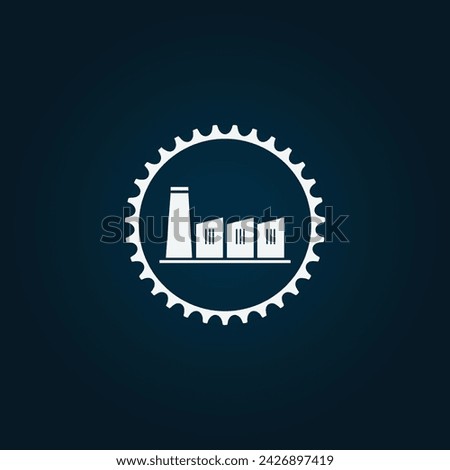 
factory gear services industry Vector icon design illustration     