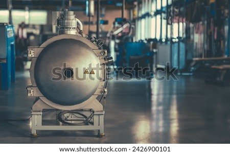 Heavy Duty Stainless Steel Equipment In A Laboratory Or Factory, With Copy Space Royalty-Free Stock Photo #2426900101