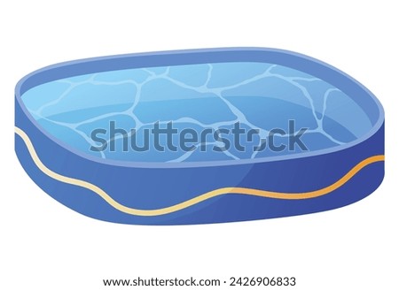 Swimming pool. Isometric home pool icon. Web design isolated on white background. illustration