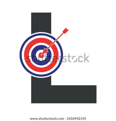 Target Logo combine with letter L vector template
