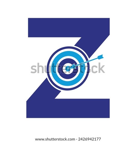 Target Logo combine with letter Z vector template