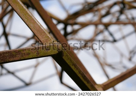 Photo of abstract geometry in a park.
