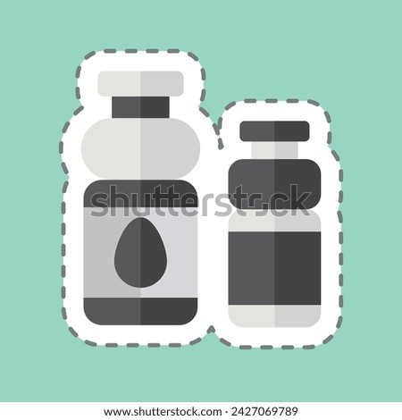 Sticker line cut Soft Drink. related to Picnic symbol. simple design editable. simple illustration