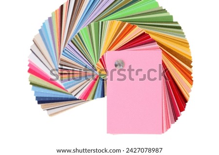 color swatches book isolated on a white background                              