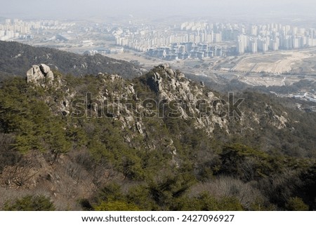 Naepo New Town in South Chungcheong Province from Yongbongsan Mountain