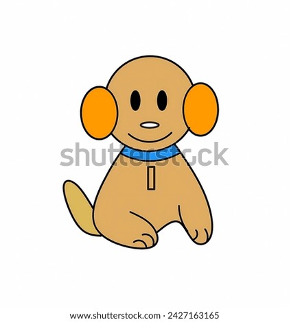 graphic vector illustration with a design image of a very cute brown bulldog breed puppy