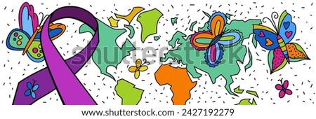 First of March. Zero discrimination day. Colorful poster, banner in pop art style. Full, productive life concept. Global movement of solidarity. Vector illustration isolated on a white background. 