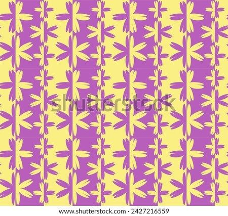 Abstract seamless pattern with elements of floral ornament and with double symmetry