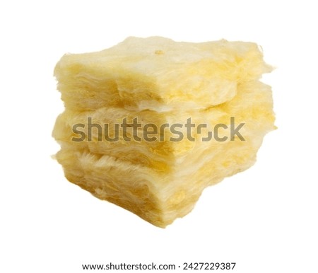 Glass wool batt insulation. Isolated on a white background. Royalty-Free Stock Photo #2427229387