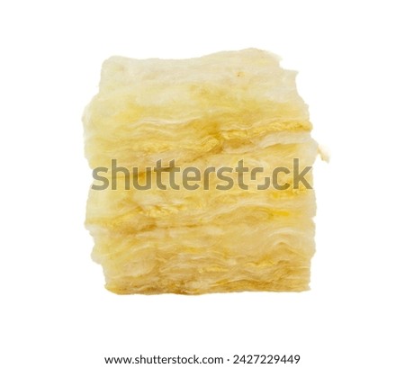 Glass wool batt insulation. Isolated on a white background. Royalty-Free Stock Photo #2427229449
