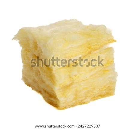 Glass wool batt insulation. Isolated on a white background. Royalty-Free Stock Photo #2427229507