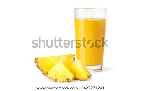 pineapple isolated sliced close up picture 