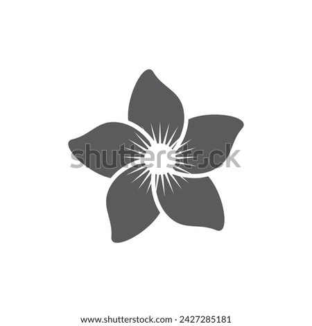 Beauty plumeria icon flowers design illustration Template Royalty-Free Stock Photo #2427285181