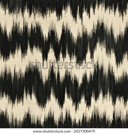 Zigzag black and beige curtains aged , Seamless trendy endless pattern illustration stripe vector print ethnicity botanical fashion colorful drawing beautiful textile ornamental ogee endless ornament Royalty-Free Stock Photo #2427300479