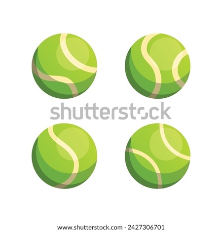 vector tennis ball variation collection