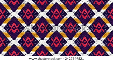 Ethnic Ikat tropical seamless pattern pastel tone. Abstract traditional folk antique graphic fabric line. tribal embroidery stitch ikat repeat pattern.